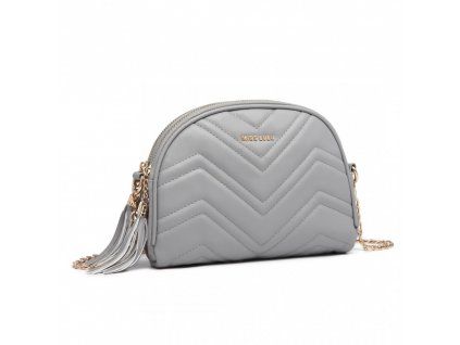 Stylová crossbody kabelka přes rameno šedá Miss Lulu LB2236 GY ModexaStyl (1)