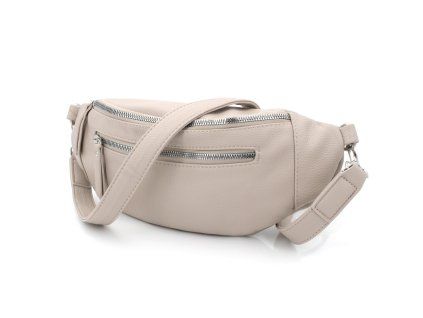 Stylová dámská crossbody ledvinka béžová Jennifer Jones 3153 BG ModexaStyl (1)