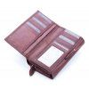 Velká prostorná dámská kožená peněženka Money maker 12137B hnědá ModexaStyl (4)