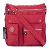 Lehká volnočasová kabelka přes rameno crossbody červená bag Street 2221 ModexaStyl (2)