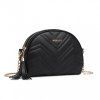 Stylová crossbody kabelka přes rameno černá Miss Lulu LB2236 BK ModexaStyl (4)