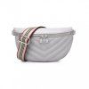 Crossbody kabelka ledvinka světle šedá Miss Lulu LB2307 GY ModexaStyl (9)