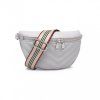 Crossbody kabelka ledvinka světle šedá Miss Lulu LB2307 GY ModexaStyl (1)