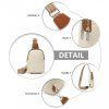 Malá náprsní crossbody kabelka béžová s hnědou Miss Lulu LB2356 BG BN ModexaStyl (8)